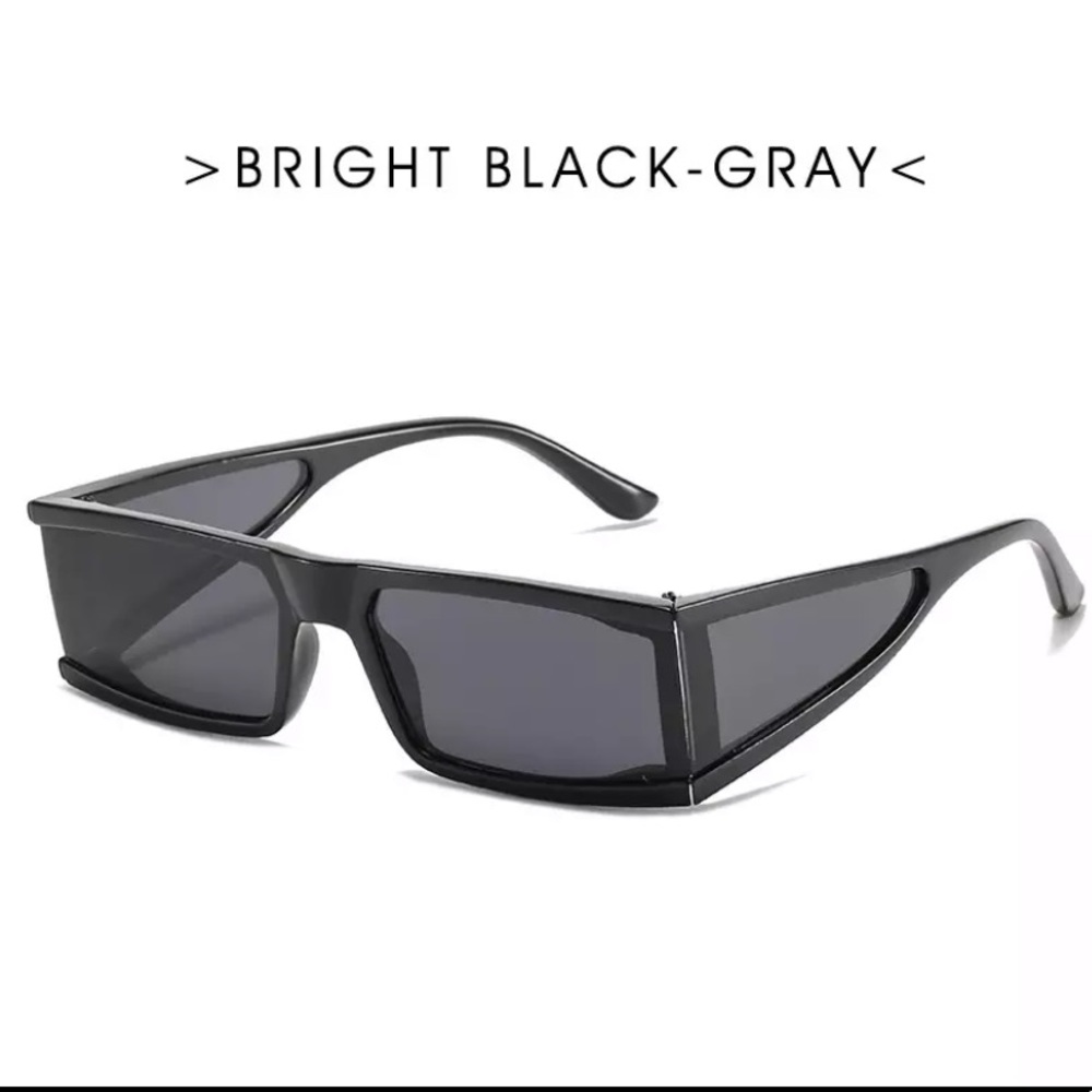 ๐ Rectangle Plastic Frame Sunglasses - Picture 2 of 6